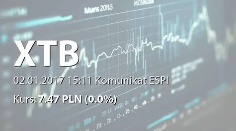 XTB S.A.: Terminy przekazywania raportów w 2017 roku (2017-01-02)