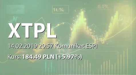 XTPL S.A.: Dopuszczenie i wprowadzenie akcji do obrotu na rynku regulowanym GPW (2019-02-14)