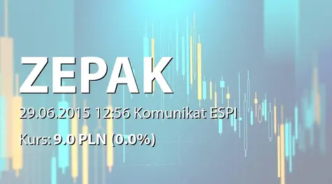 ZE PAK S.A.: Wypłata dywidendy - 1,20 PLN (2015-06-29)