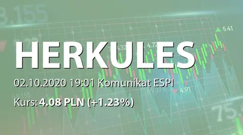 Herkules S.A. w restrukturyzacji: Znaczące umowy spółki zależnej (2020-10-02)