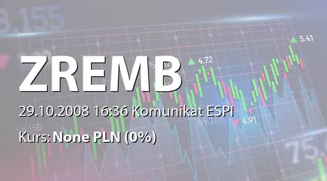 Zakład Budowy Maszyn Zremb-Chojnice S.A.: Umowa z Euro Offshore AS Norway - 1,8 mln zł (2008-10-29)